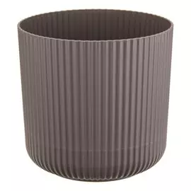 Кашпо пластик, 1.6 л, 14 см, французский серое, Idea, Вельвет