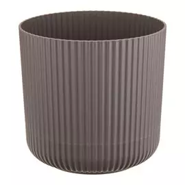 Кашпо пластик, 2.5 л, 16 см, французский серое, Idea, Вельвет