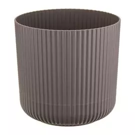 Кашпо пластик, 3.6 л, 18 см, французский серое, Idea, Вельвет