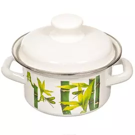 Кастрюля эмалированная сталь, 1 л, с крышкой, крышка сталь, Керченский металлургический завод, 42304-072/6