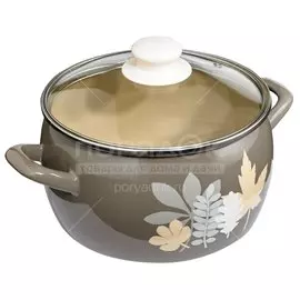 Кастрюля эмалированная Metrot Осенняя соната 348596, 5.7 л