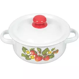 Кастрюля эмалированная сталь, 1.5 л, с крышкой, крышка сталь, Сибирские товары, С1607/С1607.3/3С/3П/П/*59/*79