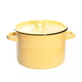 Кастрюля эмалированная сталь, 4.5 л, с крышкой, крышка сталь, СтальЭмаль, 2с17, индукция