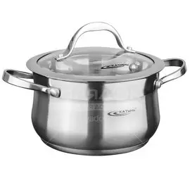 Кастрюля нержавеющая сталь, 1.9 л, с крышкой, Катунь, Луиза, KT06-D-16