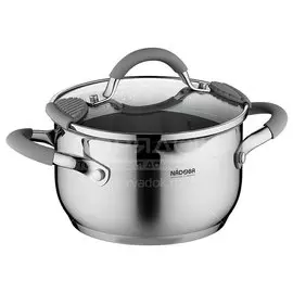 Кастрюля нержавеющая сталь, 2.5 л, с крышкой, Nadoba, Nita, 726913