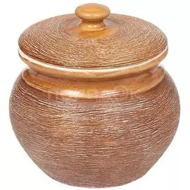 Кастрюля керамика, 3 л, с крышкой, Соломка