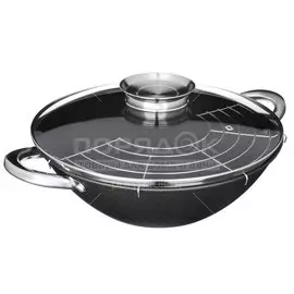 Казан чугун, антипригарное покрытие, 3.6 л, с крышкой, решетка, нейлоновая лопатка, бамбуковые палочки, Satoshi, 808-030