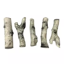 Керамические дрова ZeFire береза, 5 шт