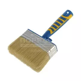 Кисть плоская, Акор, Профи, 35х120 мм, натуральная щетина, рукоятка двухкомпонентная, 160 35 120