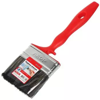 Кисть плоская, Акор, Водные краски, 17х75 мм, смешанная щетина, рукоятка пластик, 173 17 075