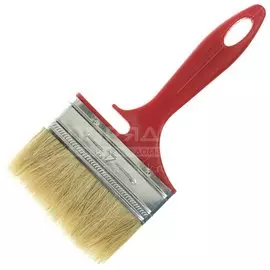 Кисть плоская, Bartex, Евро, 100 мм, 4 '', натуральная щетина, рукоятка пластик, 1118140
