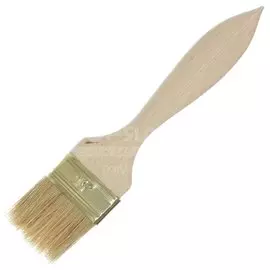Кисть плоская, 50 мм, натуральная щетина, рукоятка дерево