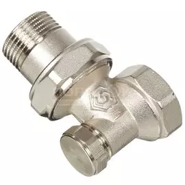 Клапан настроечный для радиатора, 3/4", угловой, красный, Stout, LP-268 RE, SVL-1156-000020