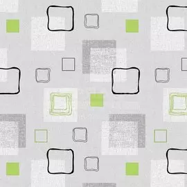 Клеенка на ПВХ основе Silvano Квадраты на сером фоне WF-5441B, 1.4х20 м