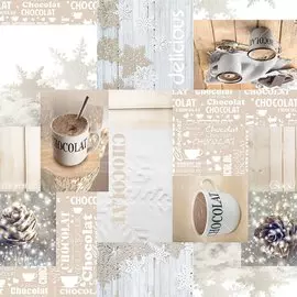 Клеенка на ПВХ основе Silvano Шоколад RFM-831F, 1.4х20 м