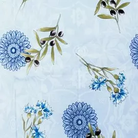 Клеенка Silvano, 1.4х20 м, ПВХ, Васильки/Олива, RFM-227F-3