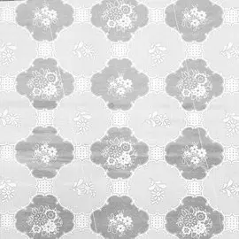 Клеенка Silvano, 1.4х20 м, ПВХ, Белые узоры, прозрачная, RFT-006A