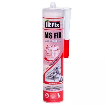 Клей-герметик Irfix, гибридный, универсальный, бесцветный, однокомпонентный, 310 мл, 20086, MS-FIX