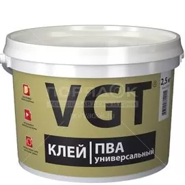 Клей ПВА VGT, универсальный, однокомпонентный, 2.5 кг, 6079