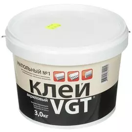Клей VGT, напольный, водостойкий, однокомпонентный, 3 кг, Эконом