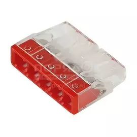 Клемма монтажная, 5 отверстий, 12 шт, Smartbuy, SBE-pwco-5-rp