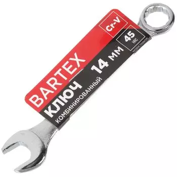 Ключ комбинированный, Bartex, 14 мм, CrV сталь, Эко