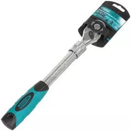 Ключ трещотка, Gross, 1/2 '', хром, телескопический, двухкомпонентный, 14070