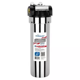 Колба фильтра для воды Аквабрайт, Slim Line 10, 3/4", для горячей воды, 1 ступ, АБФ-НЕРЖ-34