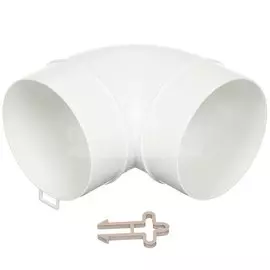 Уголок вентиляционный пластик, установочный диаметр 100 мм, круглый, диаметр 100 мм, 90 °, Event, 100ККП