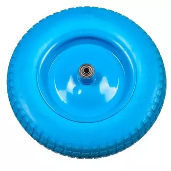 Колесо для тачки полиуретан PU, 3.25-8/3.00-8, втулка D12/D16 мм, Мастер Инструмент