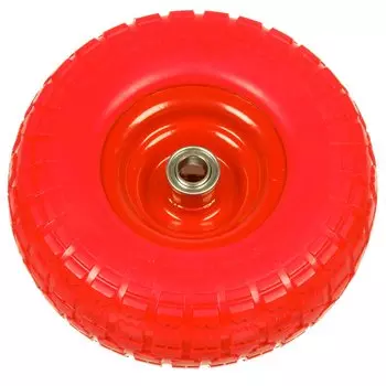 Колесо для тачки полиуретан PU, 4.1/3.5-4, втулка D20 мм, Мастер Инструмент