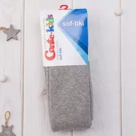 Колготки детские махра, Conte-kids, Sof-Tiki, серые, р. 140-146, 7С-38СП