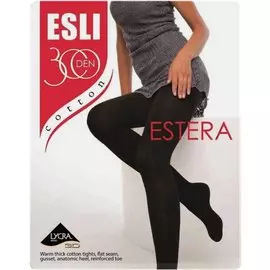 Колготки Esli, Estera, 300 DEN, р. 2, nero/черные, без шортиков, 14С-65СПЕ