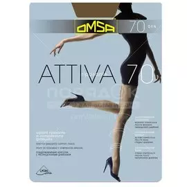 Колготки Omsa Attiva с поддерживающими шортиками, 70 den daino, р. 2