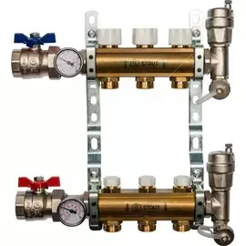 Коллектор Stout распределительный 3 выхода SMB 0468 000003, 1"х3/4"