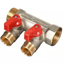 Коллектор 3/4"х1/2", 2 выхода, Stout