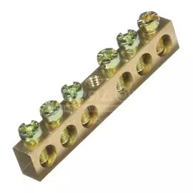 Шина нулевая N, 6/1, 6 групп, крепеж по центру, 6х9 мм, TDM Electric, SQ0801-0037