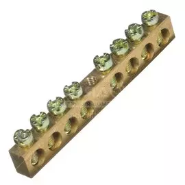 Шина нулевая N, 8/1, 8 групп, крепеж по центру, 6х9 мм, TDM Electric, SQ0801-0002