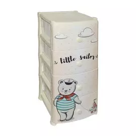 Комод детский 4 ящика, Хеппи Кидс, 39х47х95 см, Violet, 035245