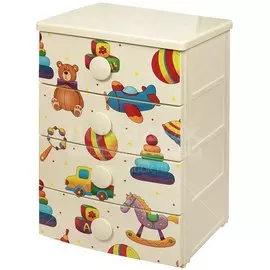 Комод детский 4 секции Игрушки