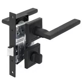 Комплект для двери Фабрика Замков, 25L 170 BK BP, 113456, с запиранием, черный алмаз