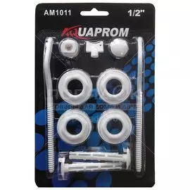 Комплект монтажный для радиатора, 1/2", 11 предметов, 2 кронштейна, Aquaprom, 1/2-2