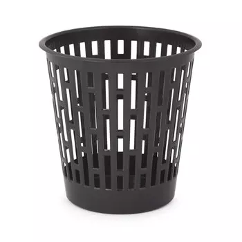 Контейнер для мусора пластик, 9 л, круглый, черный, Альтернатива, Эконом, М8217