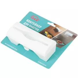 Контейнер для пакетов 14х6.5х5 см, белый, Idea, М2494