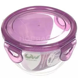Контейнер пищевой для СВЧ и заморозки пластмассовый Oriental Way 1627-1, 0.18 л