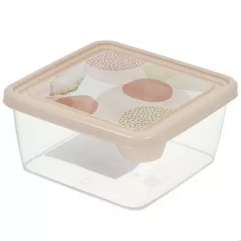 Контейнер пищевой пластик, 0.45 л, 11.5х11.5х5.5 см, квадратный, Plast team, Pastel, PT143111591