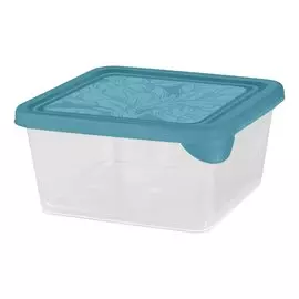 Контейнер пищевой пластик, 0.45 л, голубой океан, квадратный, Artichoke, Helsinki, PT1431