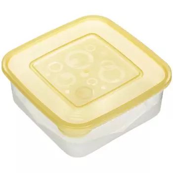 Контейнер пищевой пластик, 0.7 л, 14.5х14.5х5.5 см, квадратный, Альтернатива, М1624