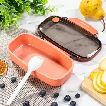 Контейнер пищевой пластик, 16х6х7 см, прямоугольный, Y6-6574