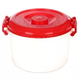 Контейнер пищевой пластик, 7 л, 19.3 см, с ручками, Альтернатива, М147